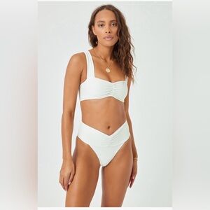 L*Space Marlee Bikini Set, Size Medium, Cream, $216
